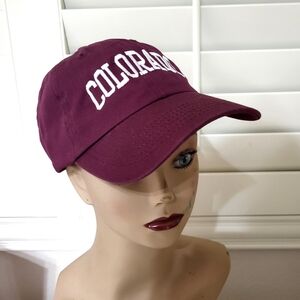Maroon Colorado Embroidered Baseball Cap - Unbranded